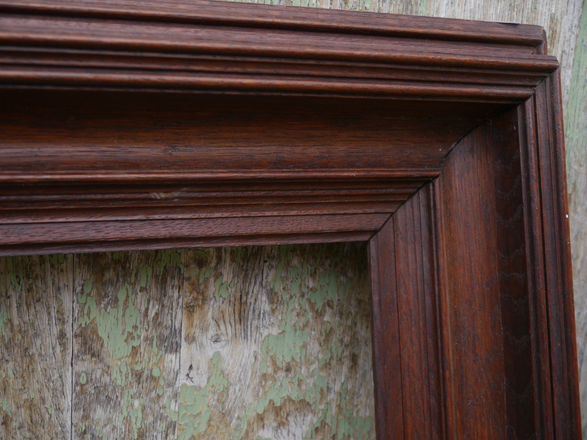 Large 19th Century Solid Oak Frame For 100x81 Cm, Format 40f-photo-5