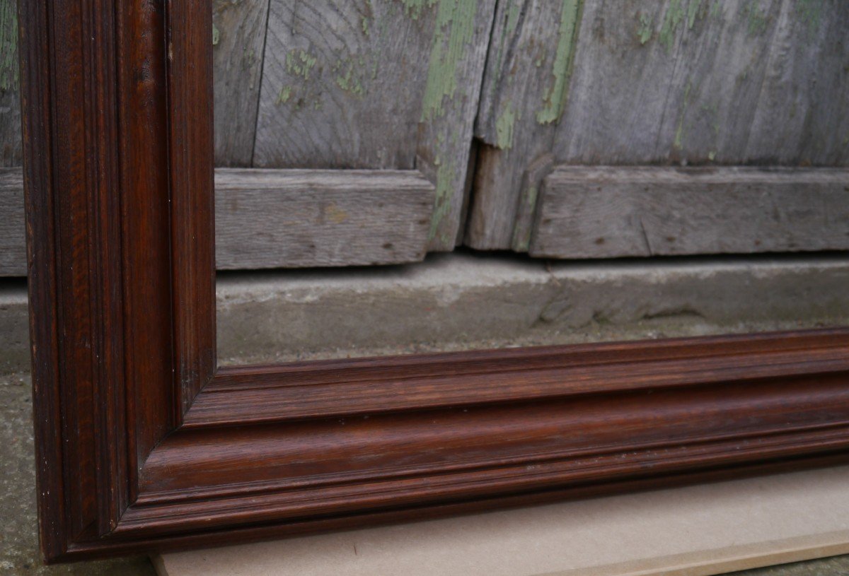 Large 19th Century Solid Oak Frame For 100x81 Cm, Format 40f-photo-7