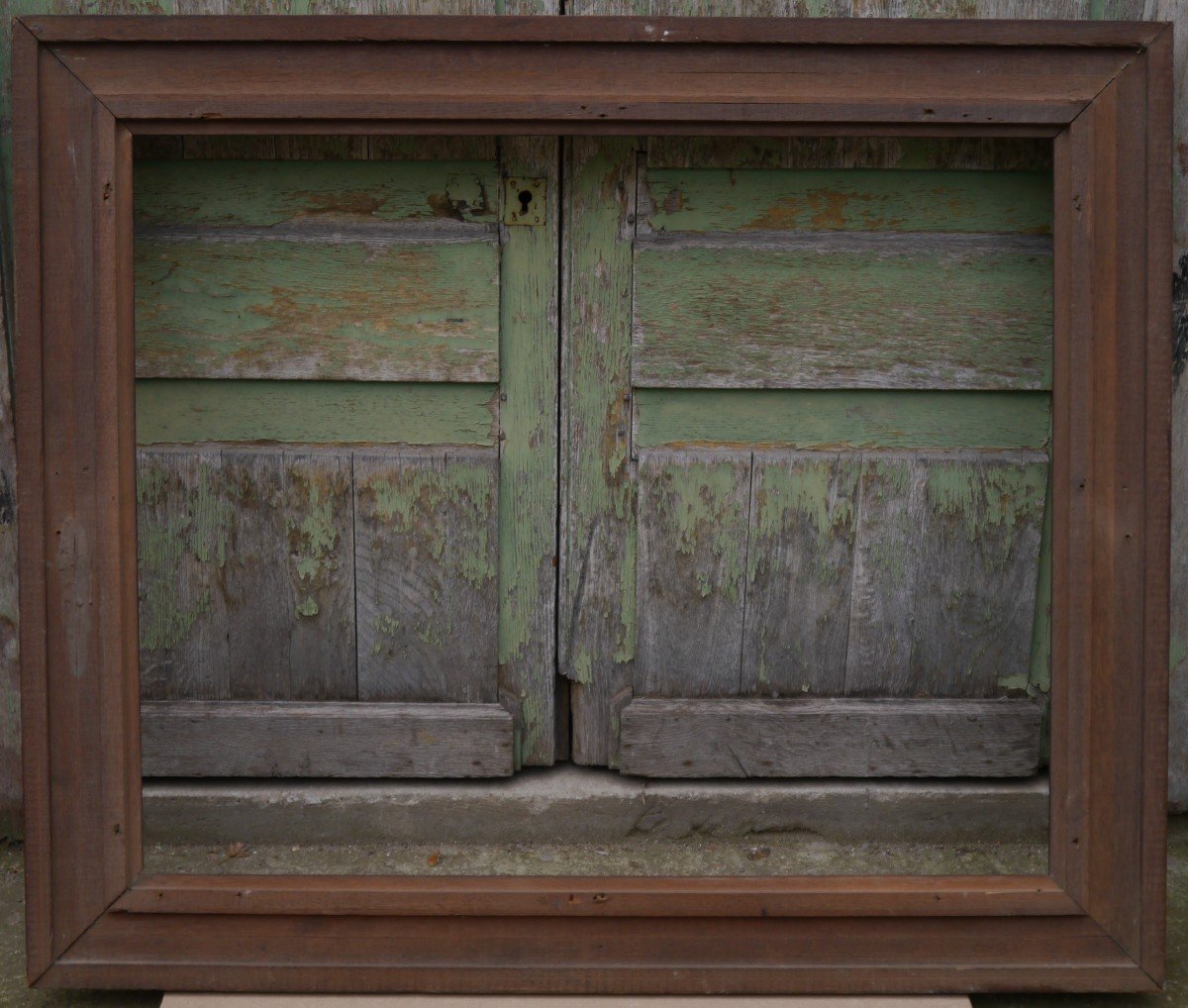 Large 19th Century Solid Oak Frame For 100x81 Cm, Format 40f-photo-8