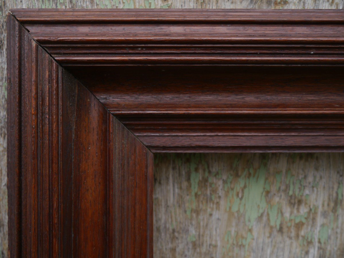 Large 19th Century Solid Oak Frame For 100x81 Cm, Format 40f-photo-3