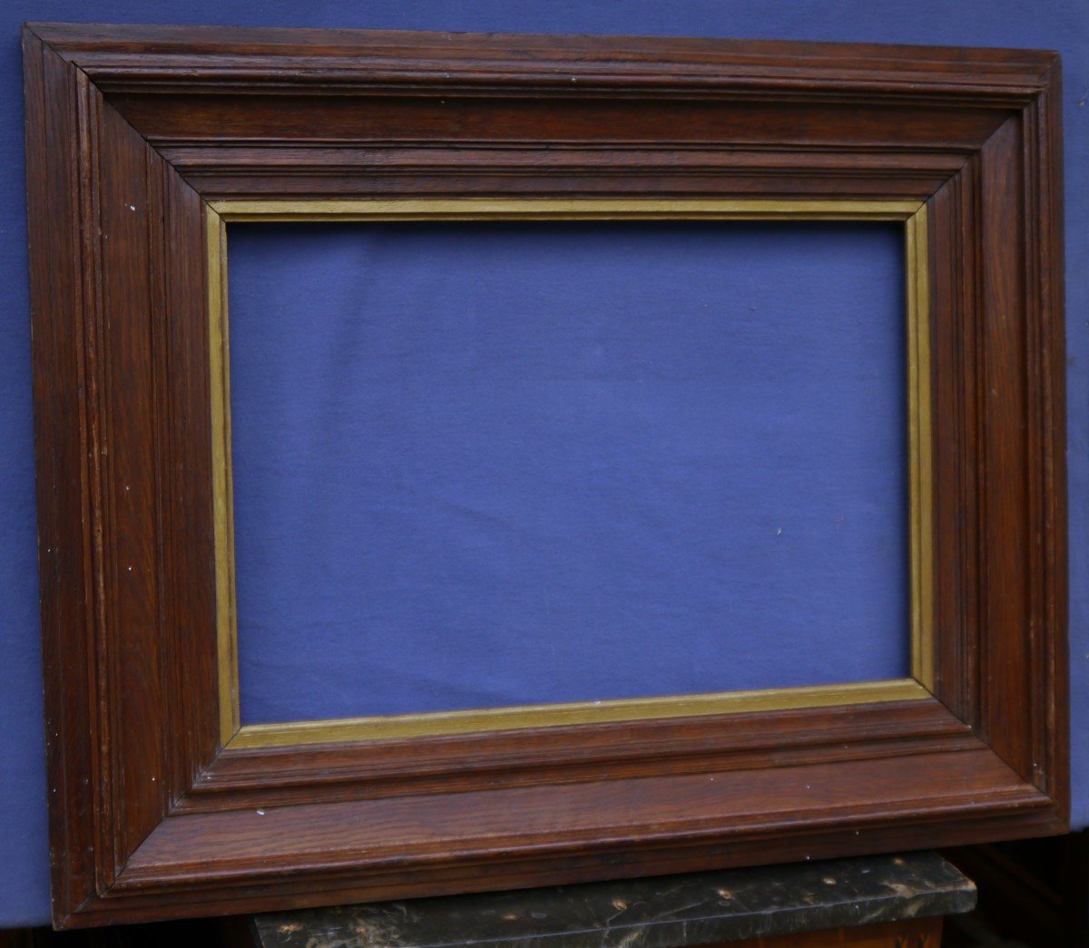 Large 19th Century Oak Frame For 55x38cm Format (10p)-photo-2