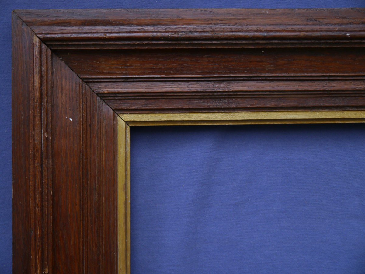 Large 19th Century Oak Frame For 55x38cm Format (10p)-photo-3