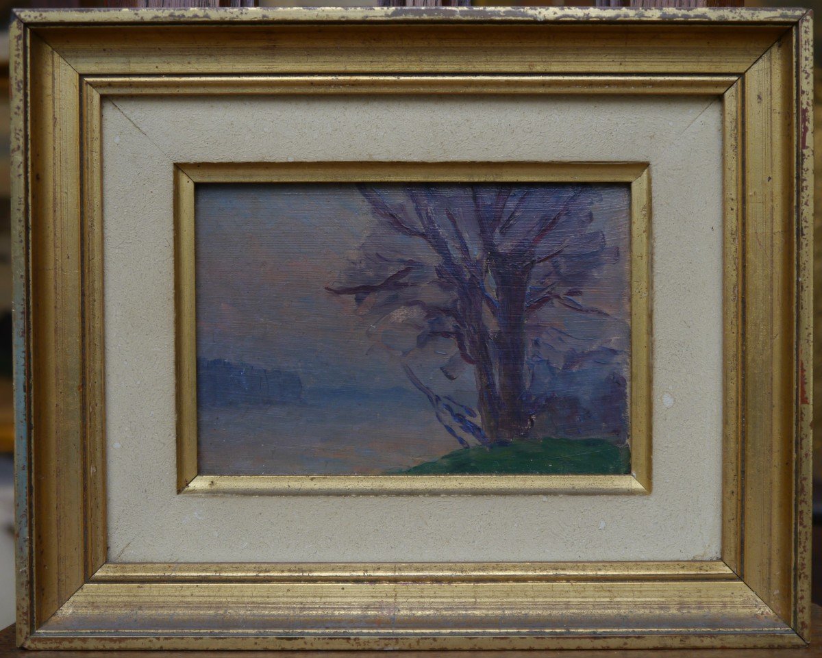 Impressionist Landscape With Tree Circa 1900-photo-2