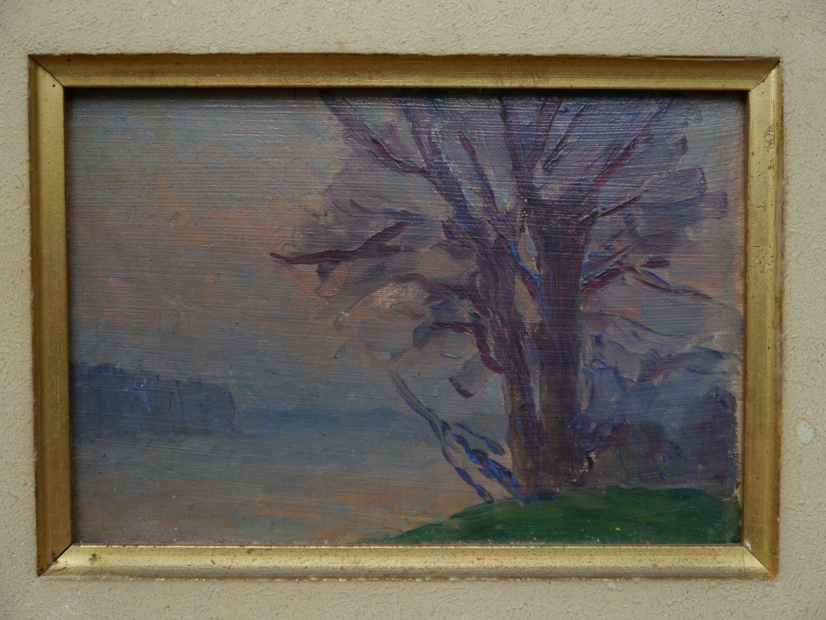 Impressionist Landscape With Tree Circa 1900