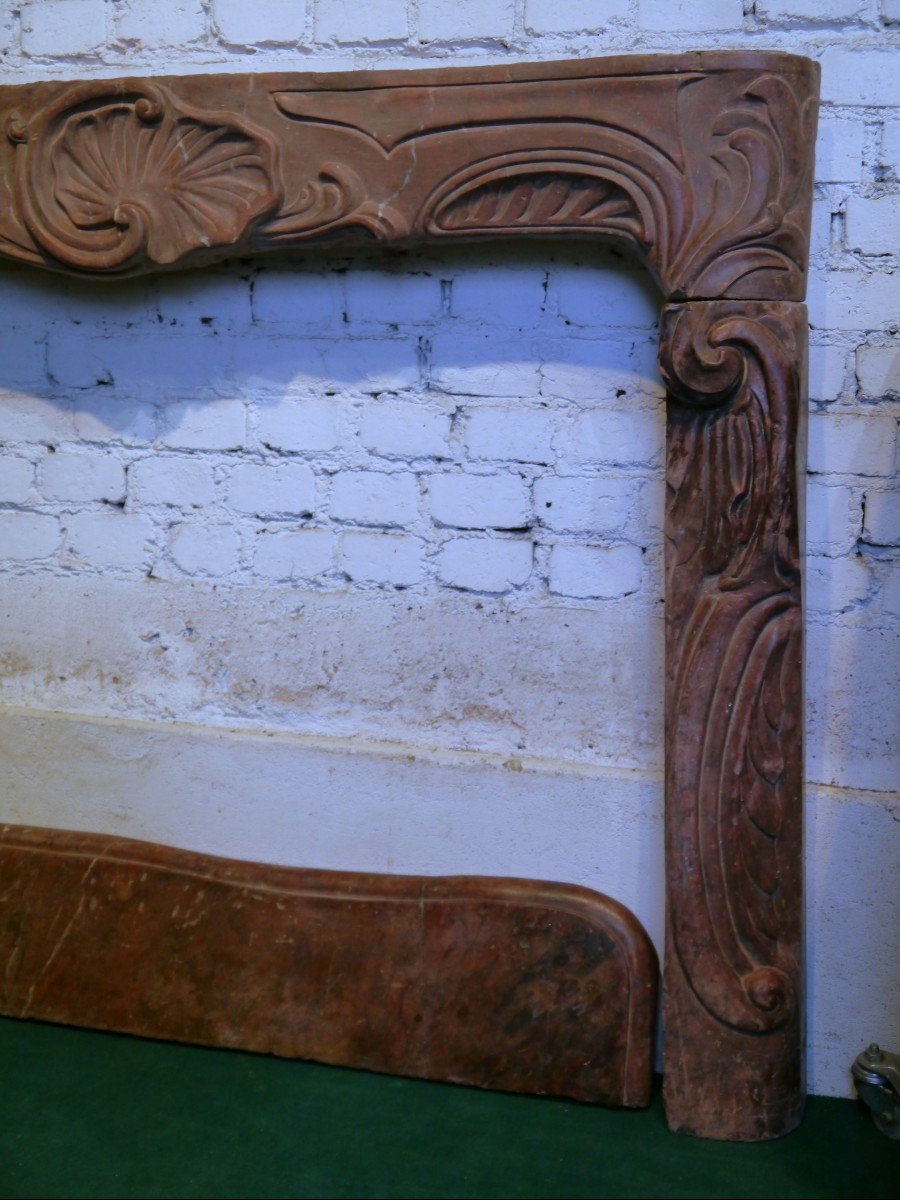 Antique Red Marble Fireplace-photo-3