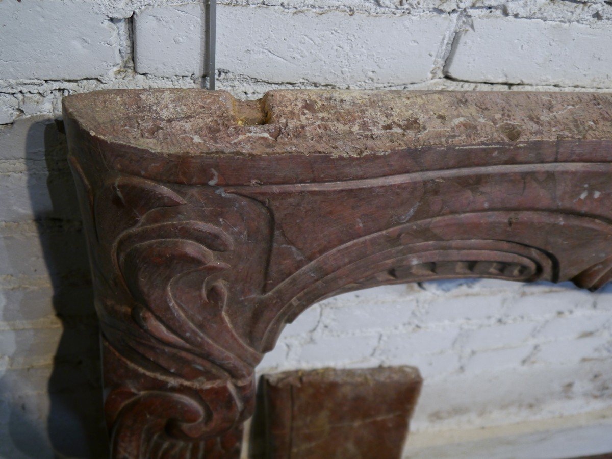 Antique Red Marble Fireplace-photo-4