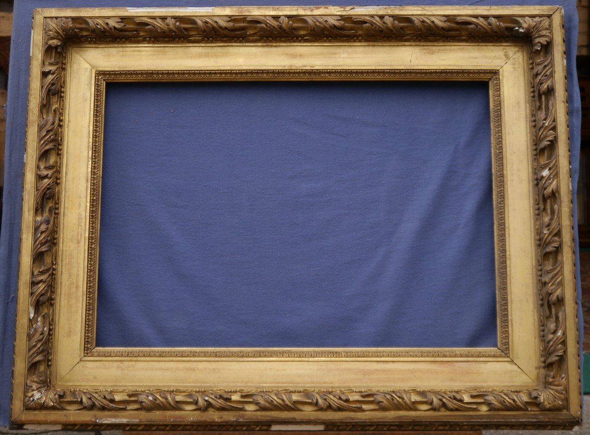 Large 19th Century Gilded Frame From Ateliers Souty, 20m Format, 70.5 X 49 Cm View-photo-3