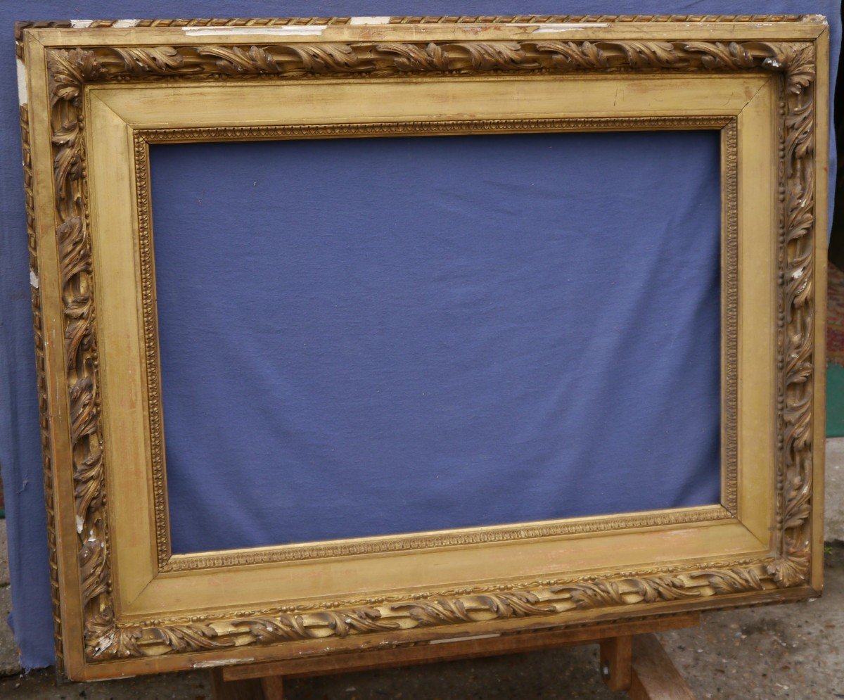 Large 19th Century Gilded Frame From Ateliers Souty, 20m Format, 70.5 X 49 Cm View-photo-4