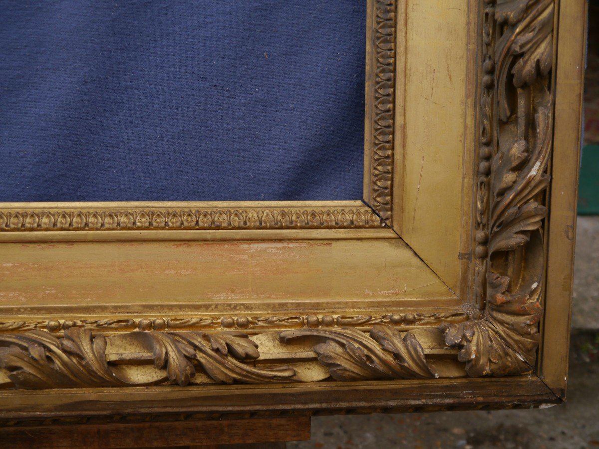 Large 19th Century Gilded Frame From Ateliers Souty, 20m Format, 70.5 X 49 Cm View-photo-4