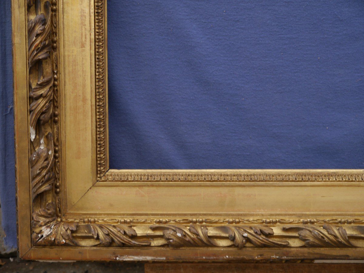 Large 19th Century Gilded Frame From Ateliers Souty, 20m Format, 70.5 X 49 Cm View-photo-5