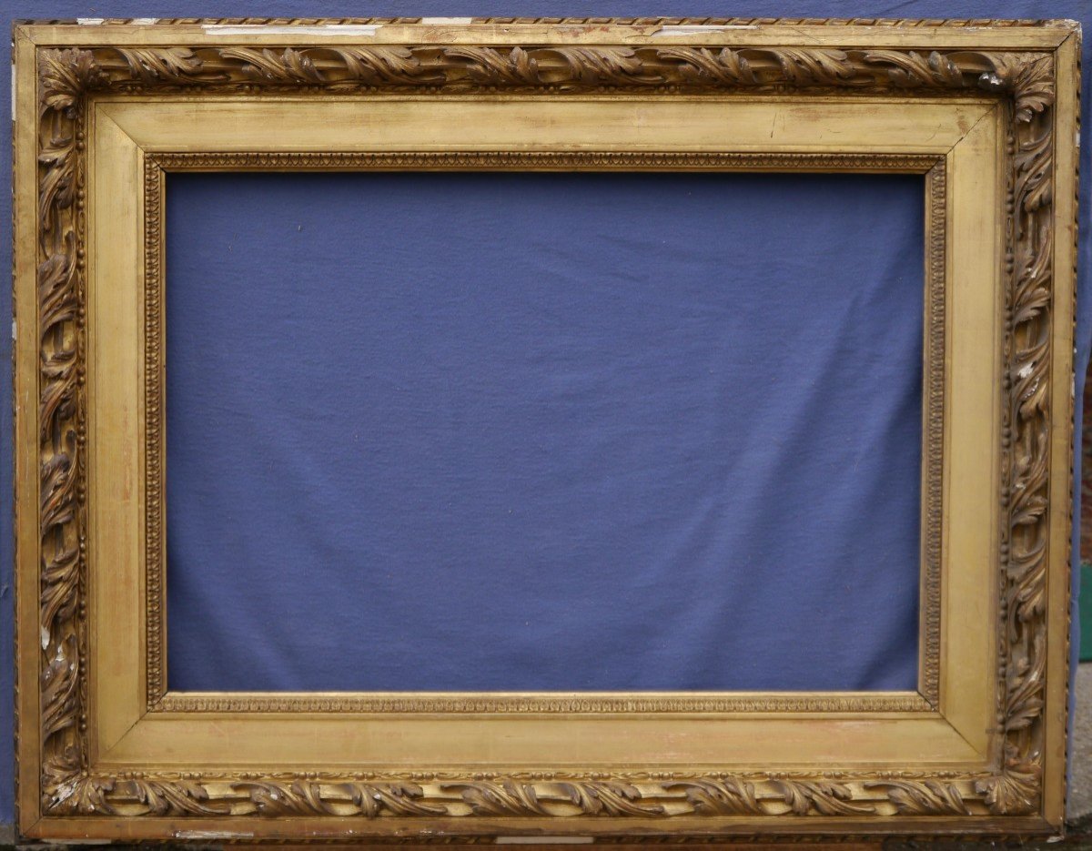 Large 19th Century Gilded Frame From Ateliers Souty, 20m Format, 70.5 X 49 Cm View