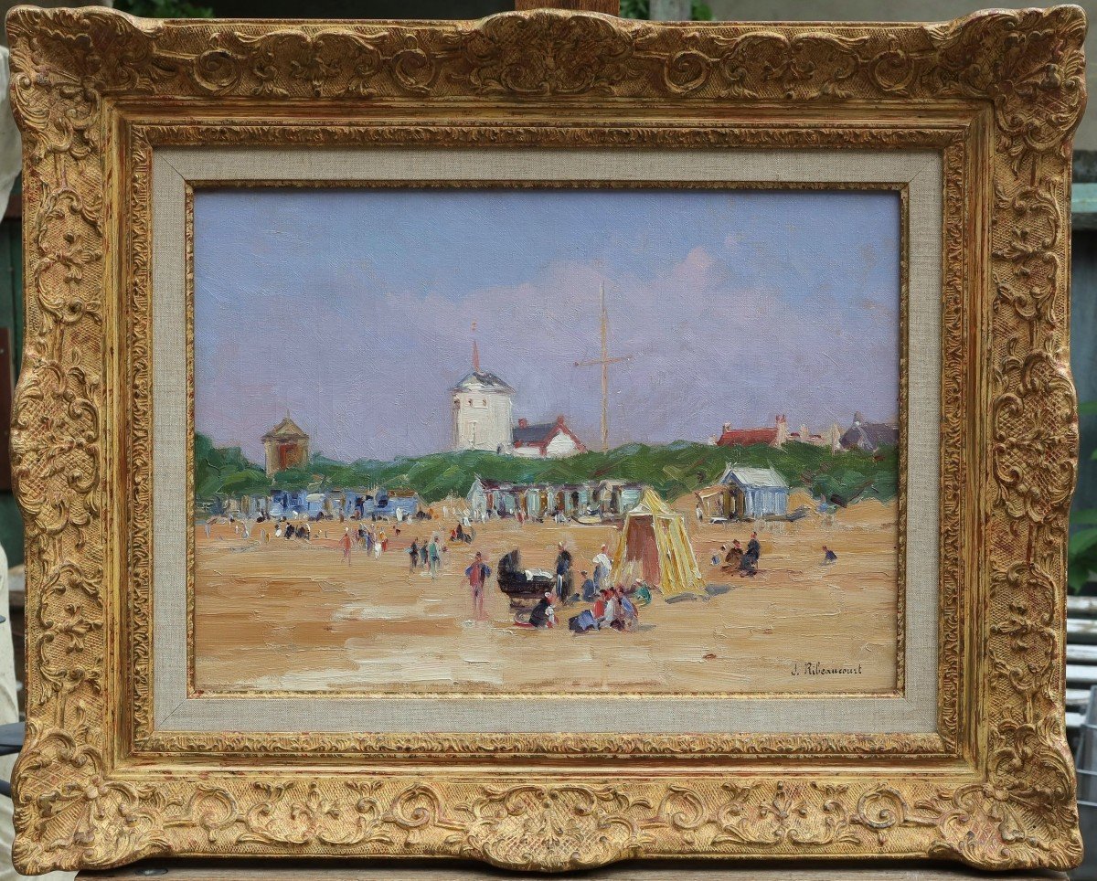 Calais, Baraques Beach. Blériot-plage. Jules Ribeaucourt (1866-1932)