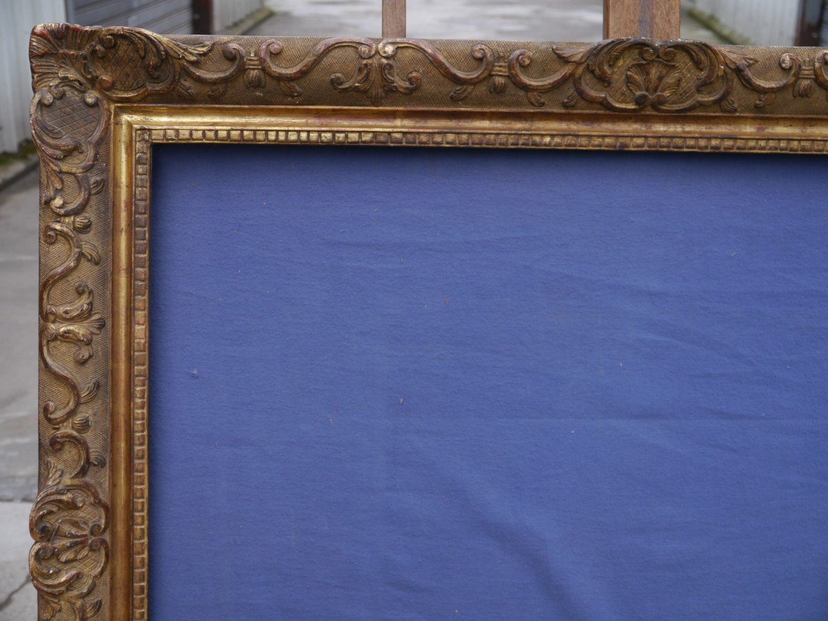 Large 19th Century Gilded Frame, 30f Format (92x73cm), View 90.5x71.5 Cm-photo-3