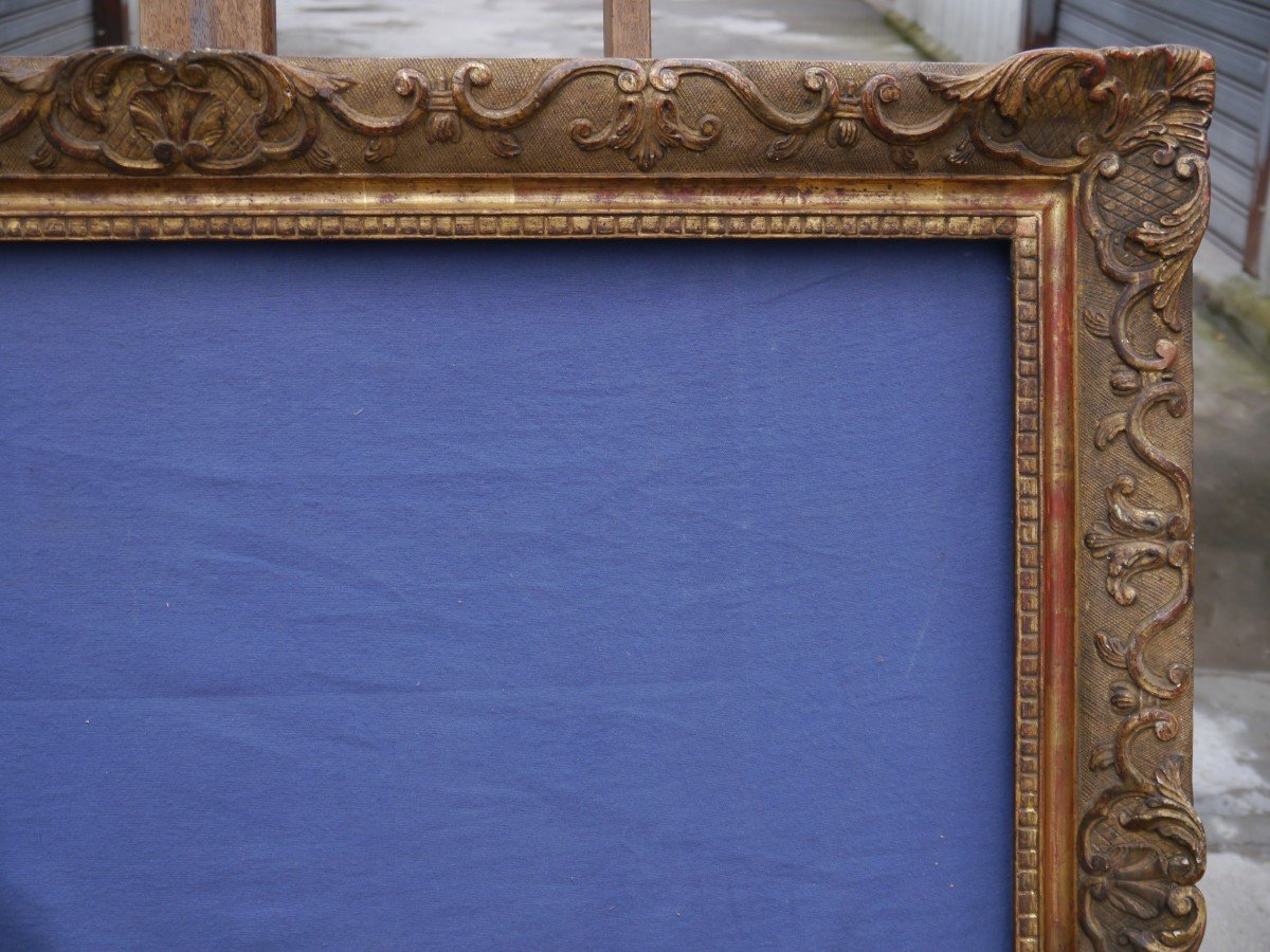 Large 19th Century Gilded Frame, 30f Format (92x73cm), View 90.5x71.5 Cm-photo-1