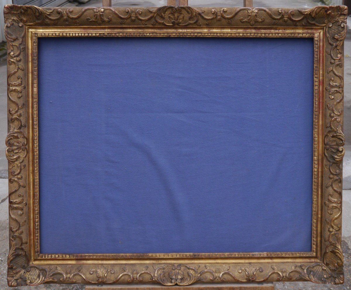 Large 19th Century Gilded Frame, 30f Format (92x73cm), View 90.5x71.5 Cm