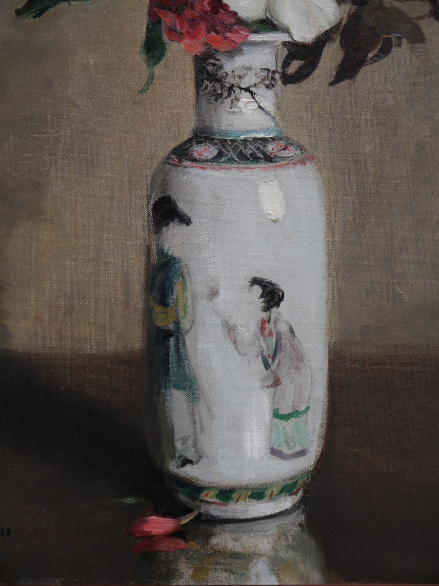 Fleurs dans un vase chinois, 1911. Raymond WOOG (1875-1949).-photo-5