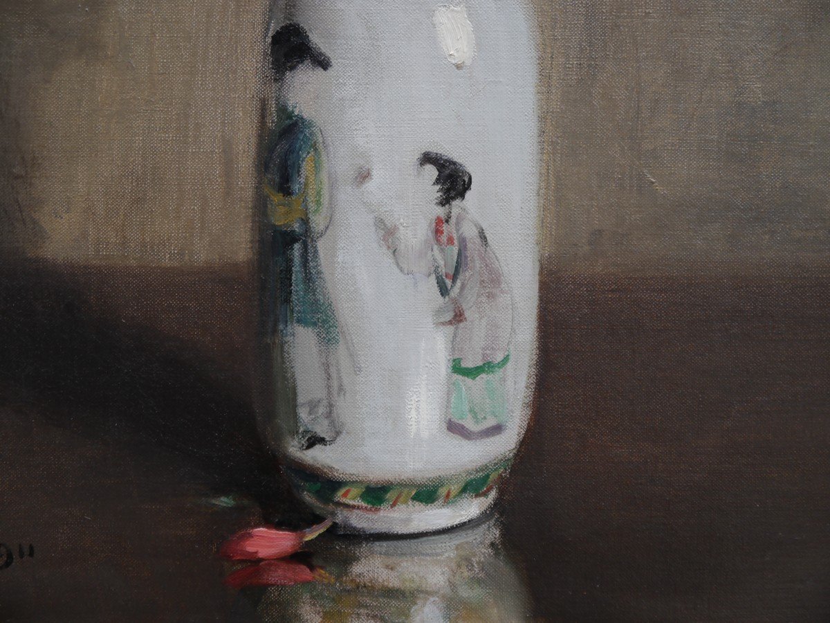 Fleurs dans un vase chinois, 1911. Raymond WOOG (1875-1949).-photo-6