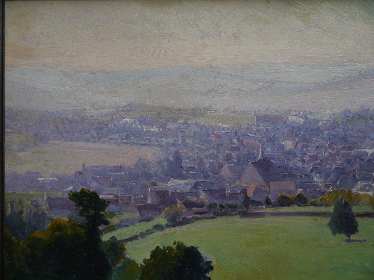 Edouard Pail (1851-1916) - Vue panoramique d'un Village-photo-3