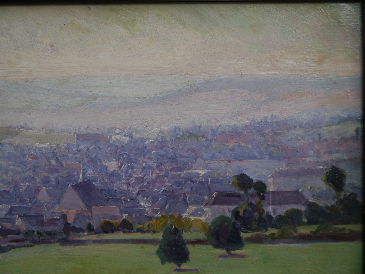 Edouard Pail (1851-1916) - Vue panoramique d'un Village-photo-1