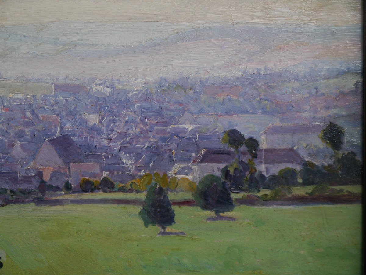 Edouard Pail (1851-1916) - Vue panoramique d'un Village-photo-2