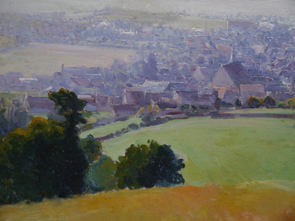 Edouard Pail (1851-1916) - Vue panoramique d'un Village-photo-6