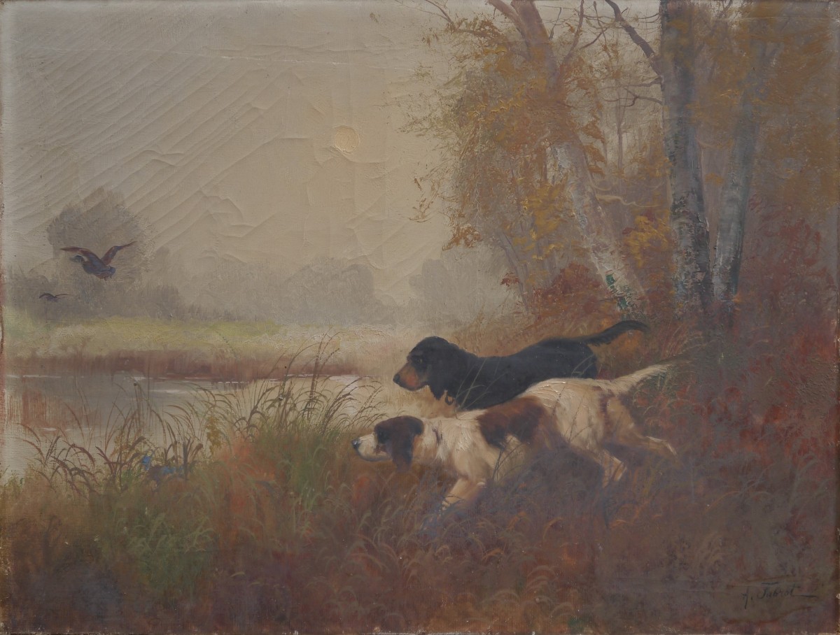 Hunting Dogs. In Fabrot, Early 20th Century