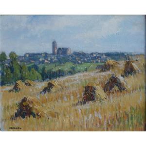 Jean FERRIEU (1900-1987) - Paysage de l'Aveyron, vue de Rodez