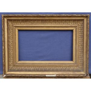 19th Century Golden Frame View 38.8x22 Cm Possible Format 6m (41x24cm)