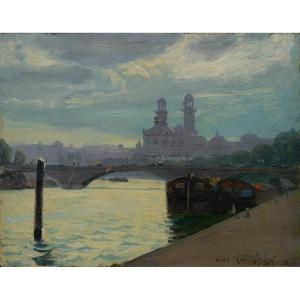 Paris, l'ancien Trocadéro. Robert Lea MAC-CAMERON (1866-1912), peintre américain.