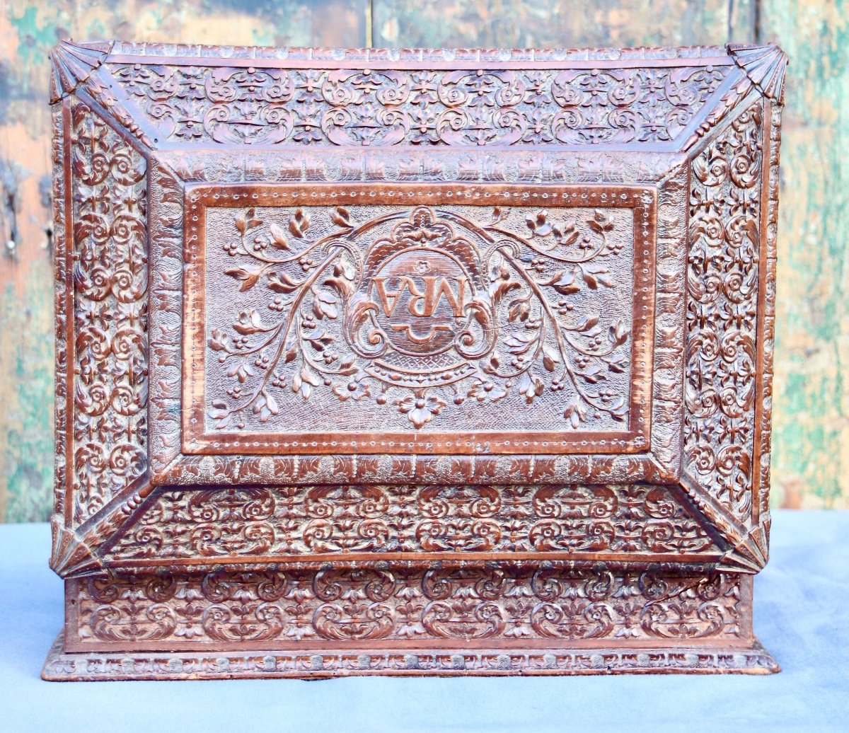 Large 18th Century Bagard Box In Saint Lucia Wood-photo-4