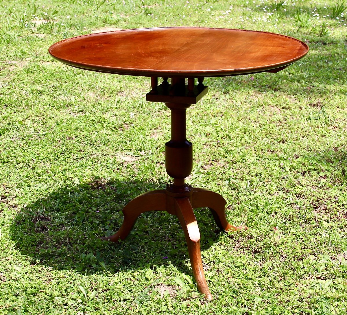 Tripod Pedestal Tray XIXth Cabaret In Cherry