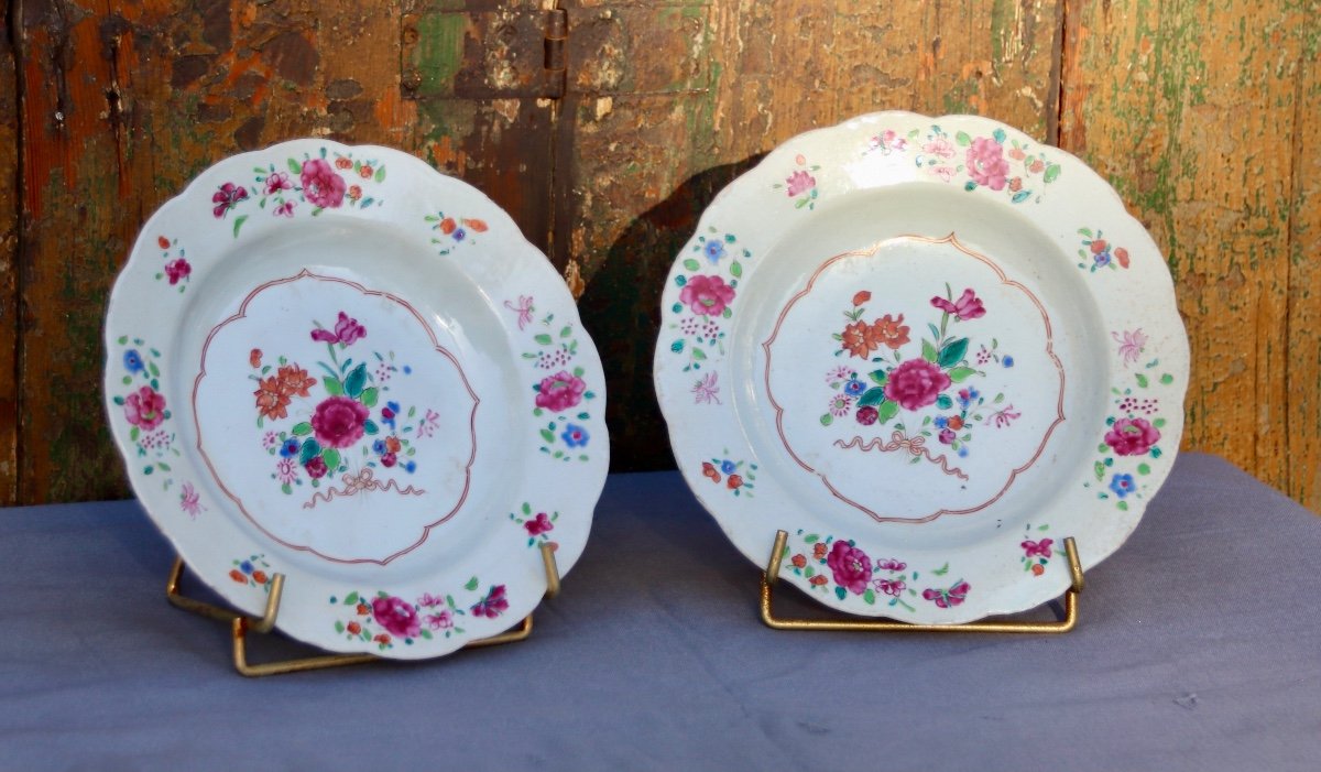 Pair Of 18th Century Plates In Compagnies Des Indes-photo-1