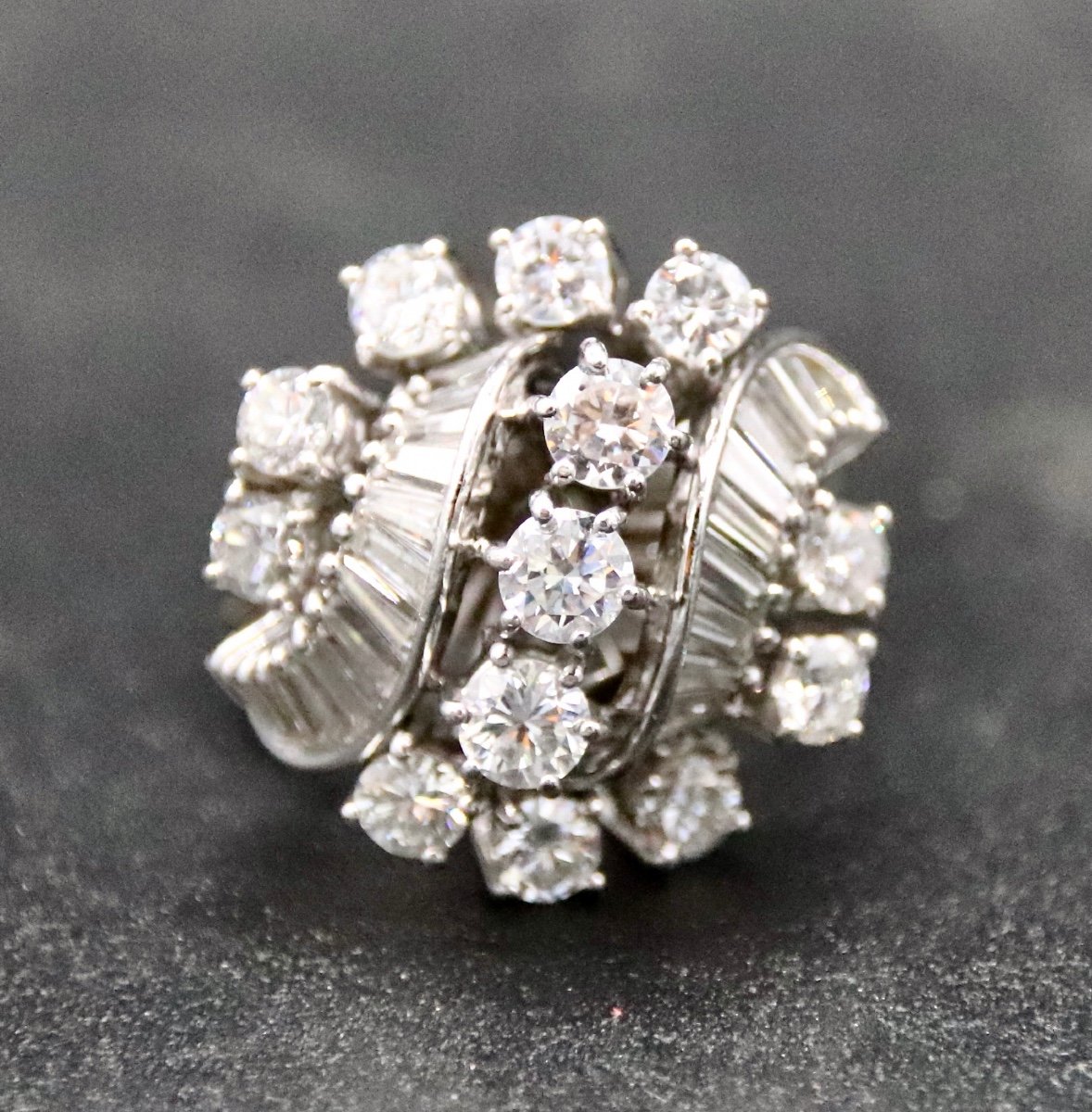 1950s Ring In White Gold Set With Diamonds-photo-5