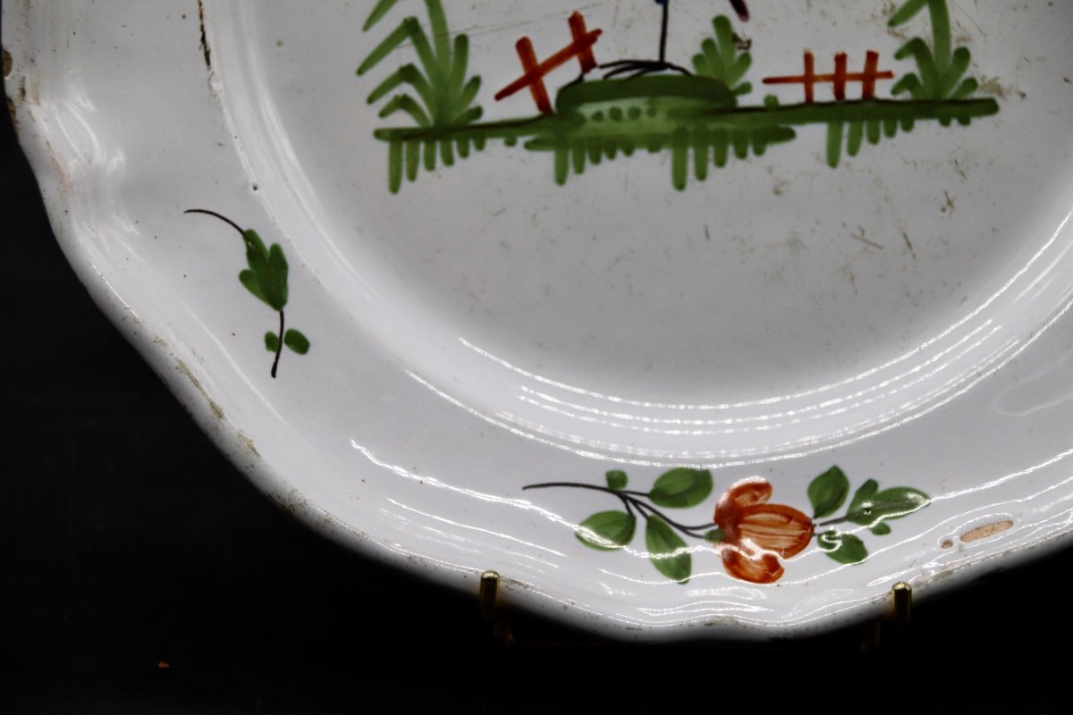 Earthenware Dish With Rooster Decor -photo-3