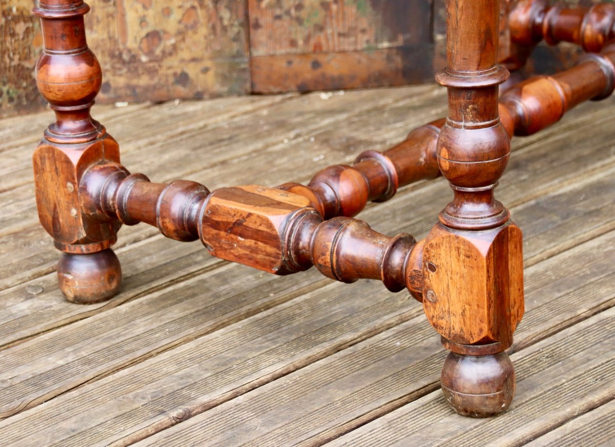 17th Century Rochelaise Table In Gaïac And Mahogany -photo-1