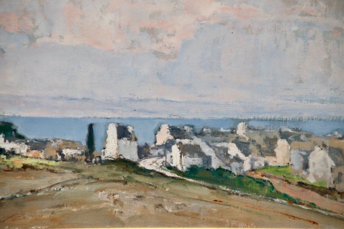 Peinture De Désiré Lucas, La Baie De Douarnenez -photo-3