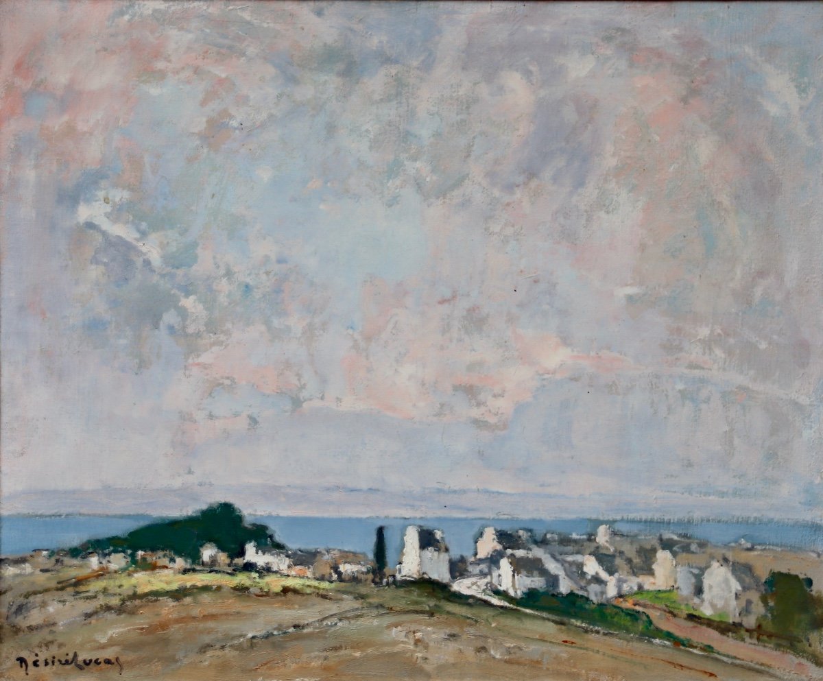 Painting By Désiré Lucas, The Bay Of Douarnenez -photo-2