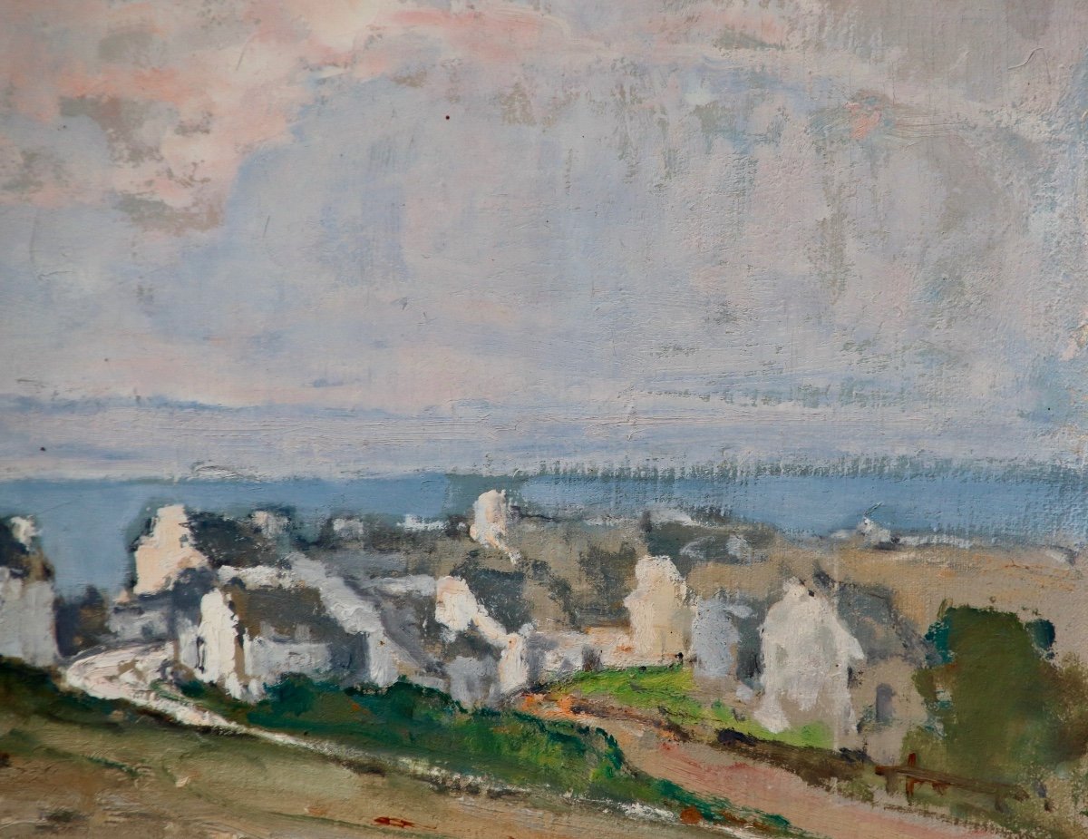 Peinture De Désiré Lucas, La Baie De Douarnenez -photo-4