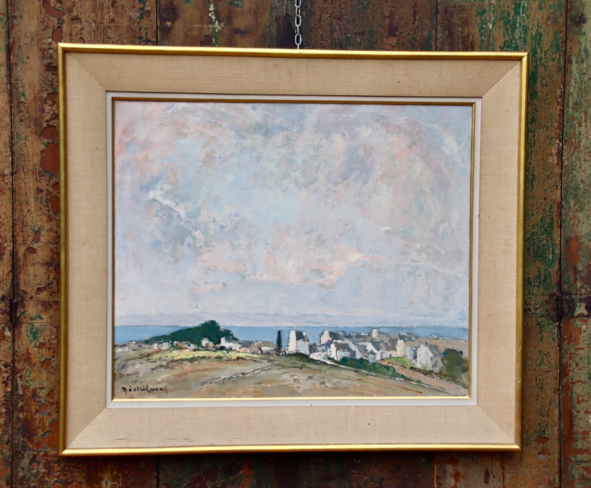 Painting By Désiré Lucas, The Bay Of Douarnenez -photo-5