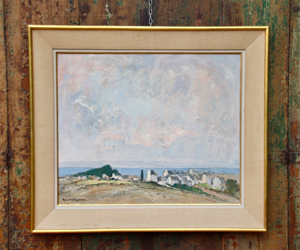 Painting By Désiré Lucas, The Bay Of Douarnenez 