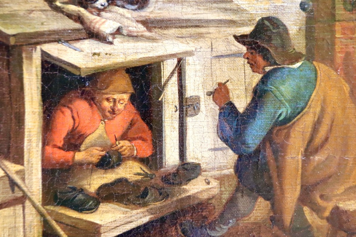 Painting On Canvas 18th Century The Shoemaker-photo-6