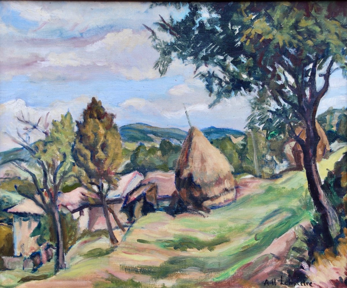 Painting Landscape Of Provence By André Lemaitre-photo-5