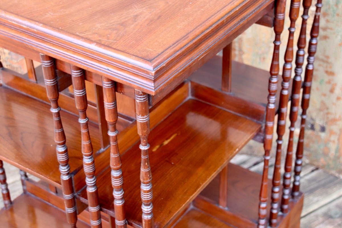 Revolving Bookcase Called Bibus 19th Century In Mahogany -photo-2