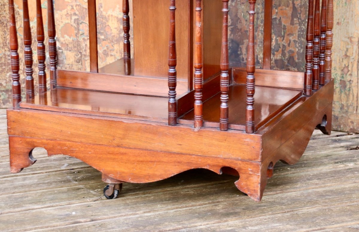 Revolving Bookcase Called Bibus 19th Century In Mahogany -photo-7