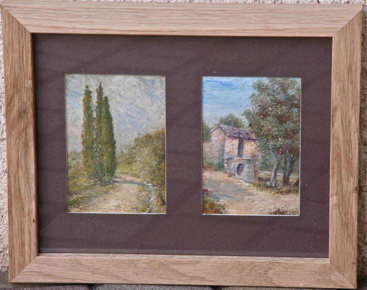 Pair Of Frames "landscape" From Jules Joly