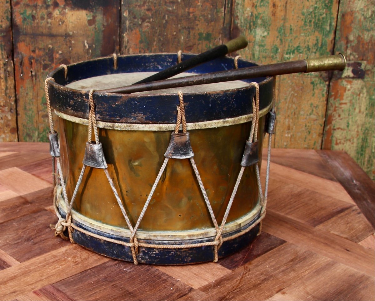 19th Century Drum With Its Sticks -photo-2