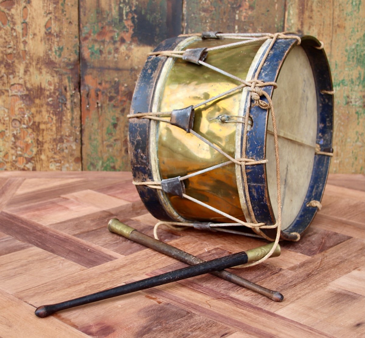 19th Century Drum With Its Sticks -photo-4