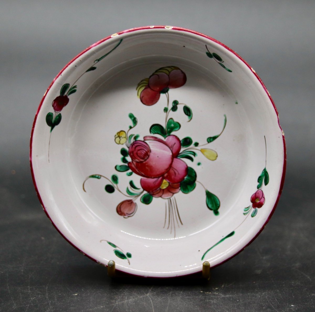 18th Century Moustier Cup And Saucer-photo-5