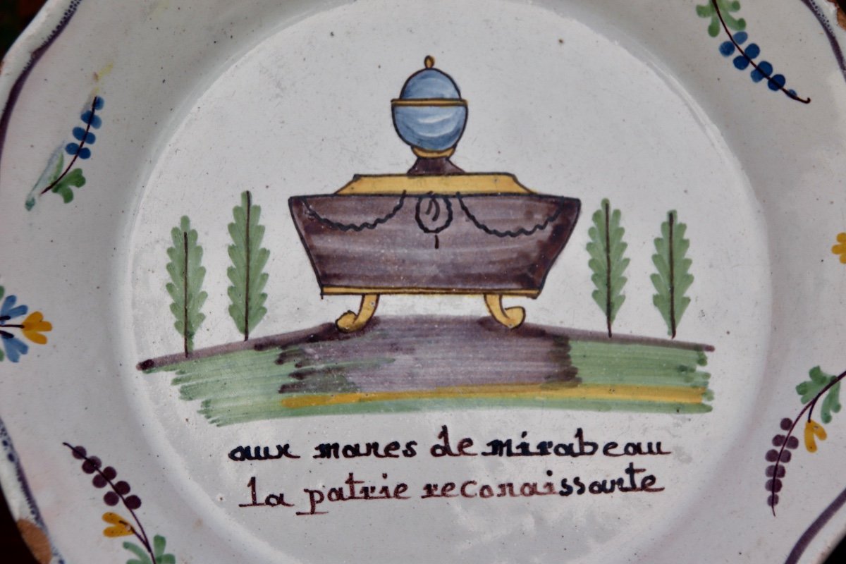 Assiette Révolutionaire Nevers d'époque XVIIIème -photo-2