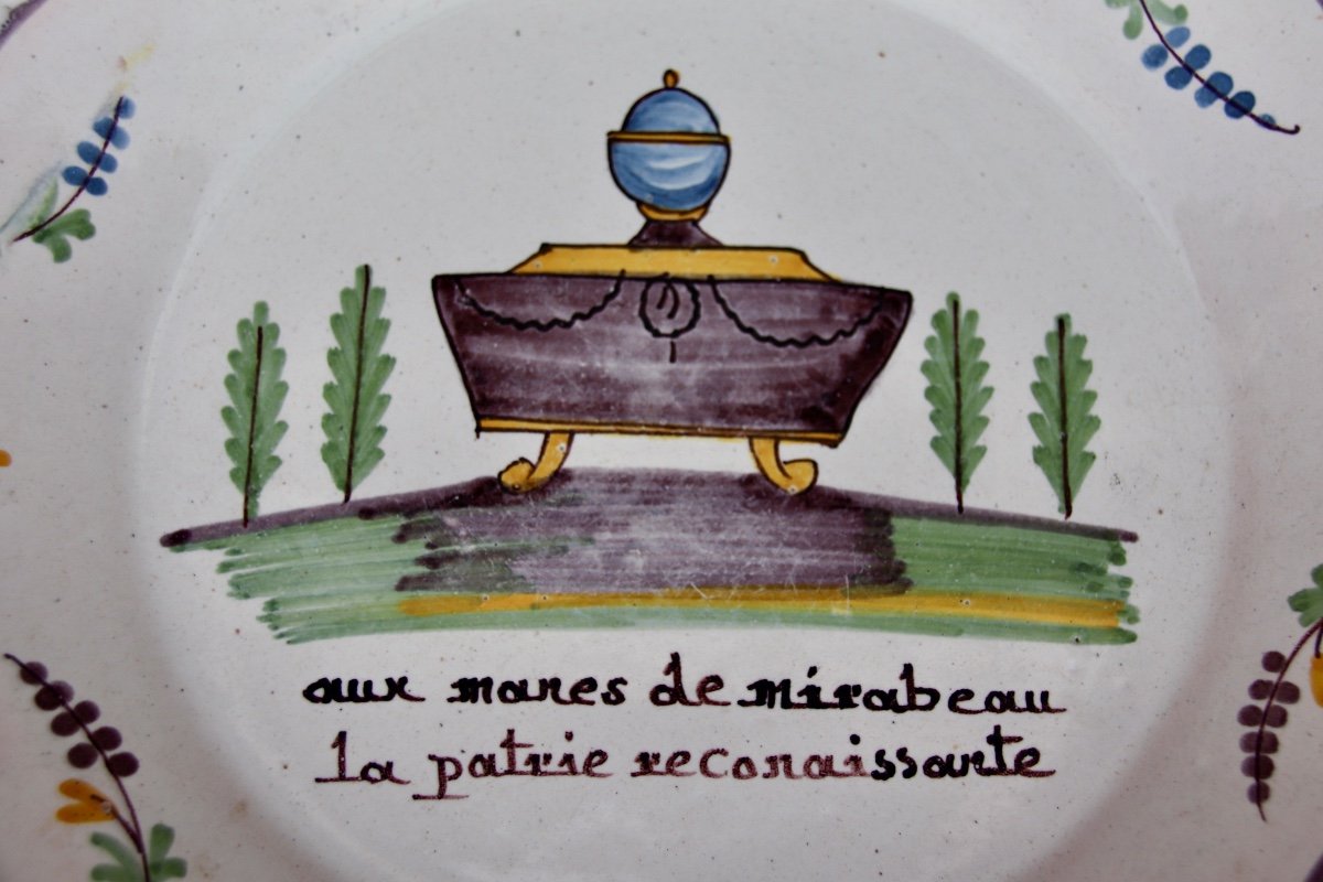 Assiette Révolutionaire Nevers d'époque XVIIIème -photo-3